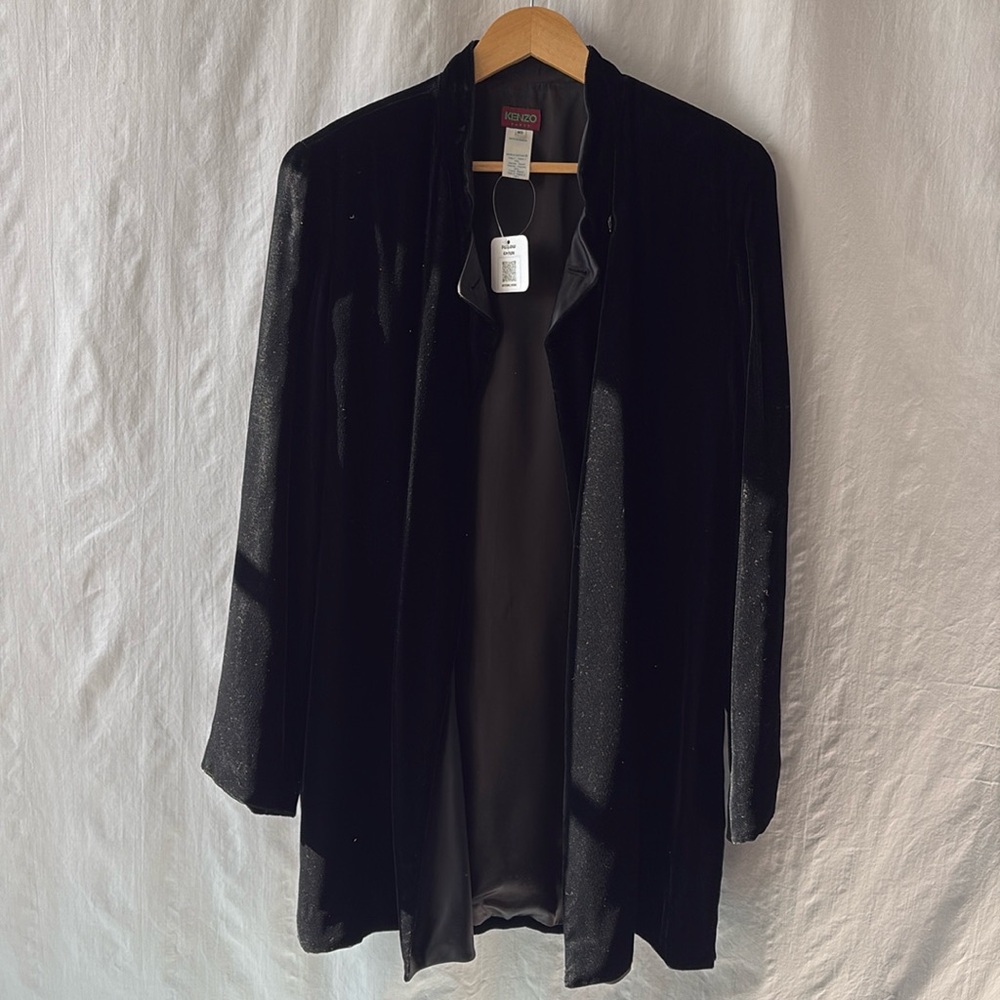 Vintage Kenzo Paris velvet jacket long blazer size medium